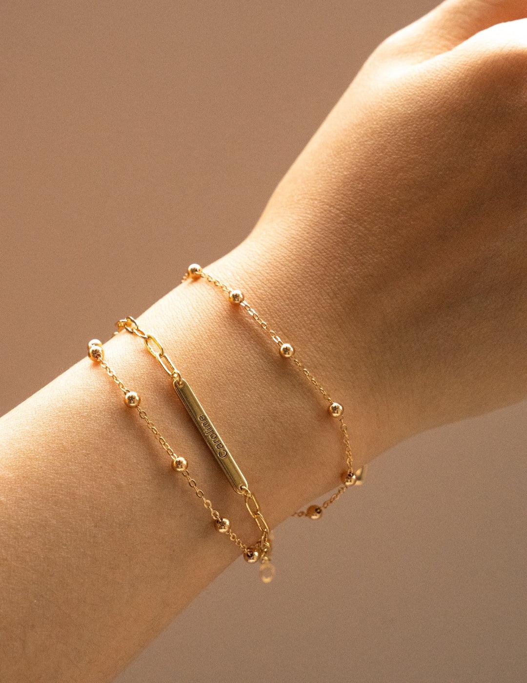 18K Gold S925 Sterling Silver Custom Name Bracelets - Gembea Jewelry