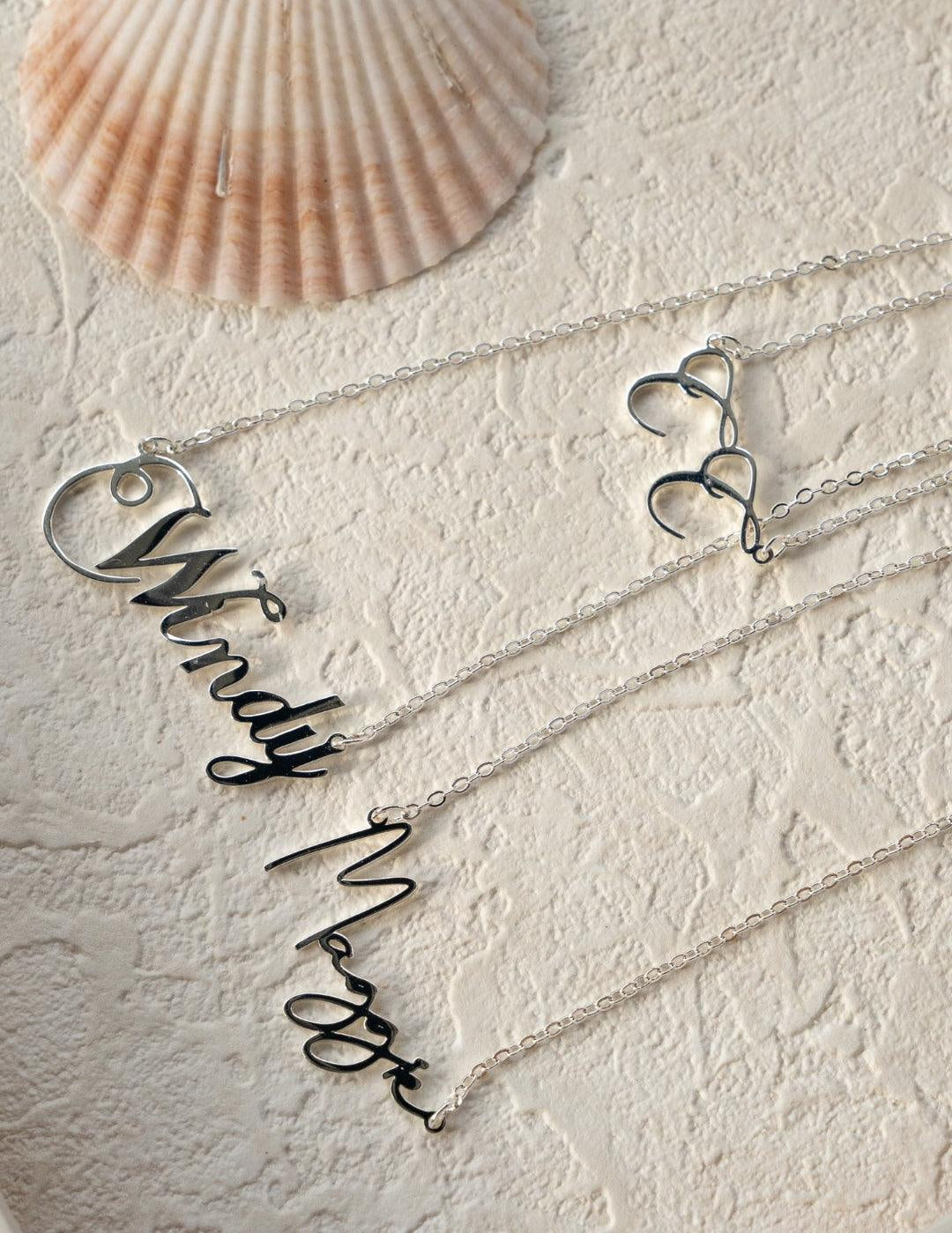18K Gold S925 Sterling Silver Custom Name Necklaces - Gembea Jewelry