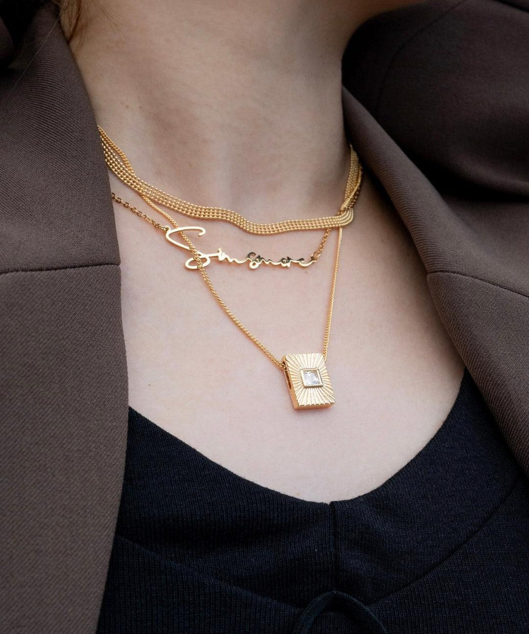 18K Gold S925 Sterling Silver Custom Name Necklaces - Gembea Jewelry