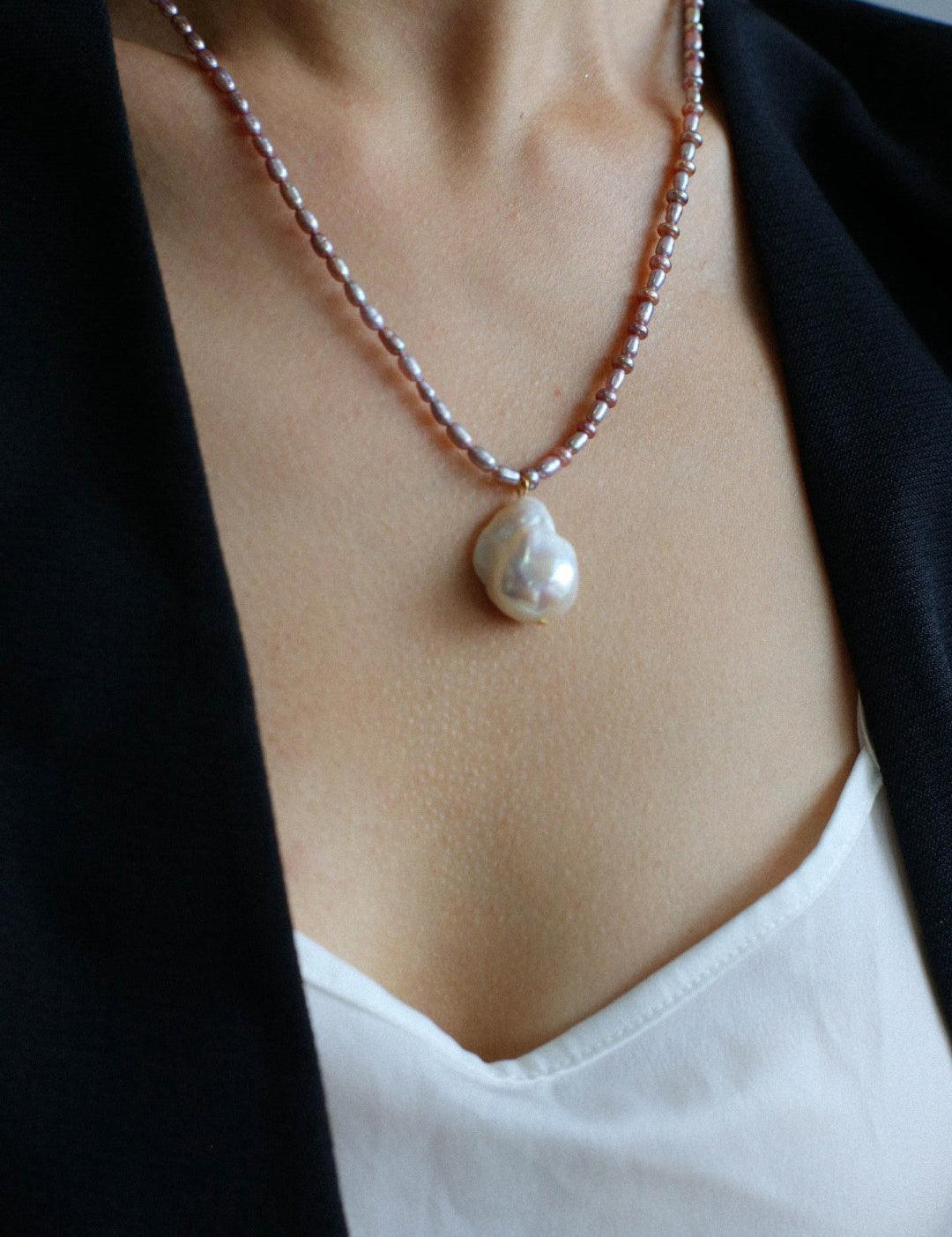 Sea's Embrace Series Baroque Pearl Beaded Necklace - Gembea Jewelry