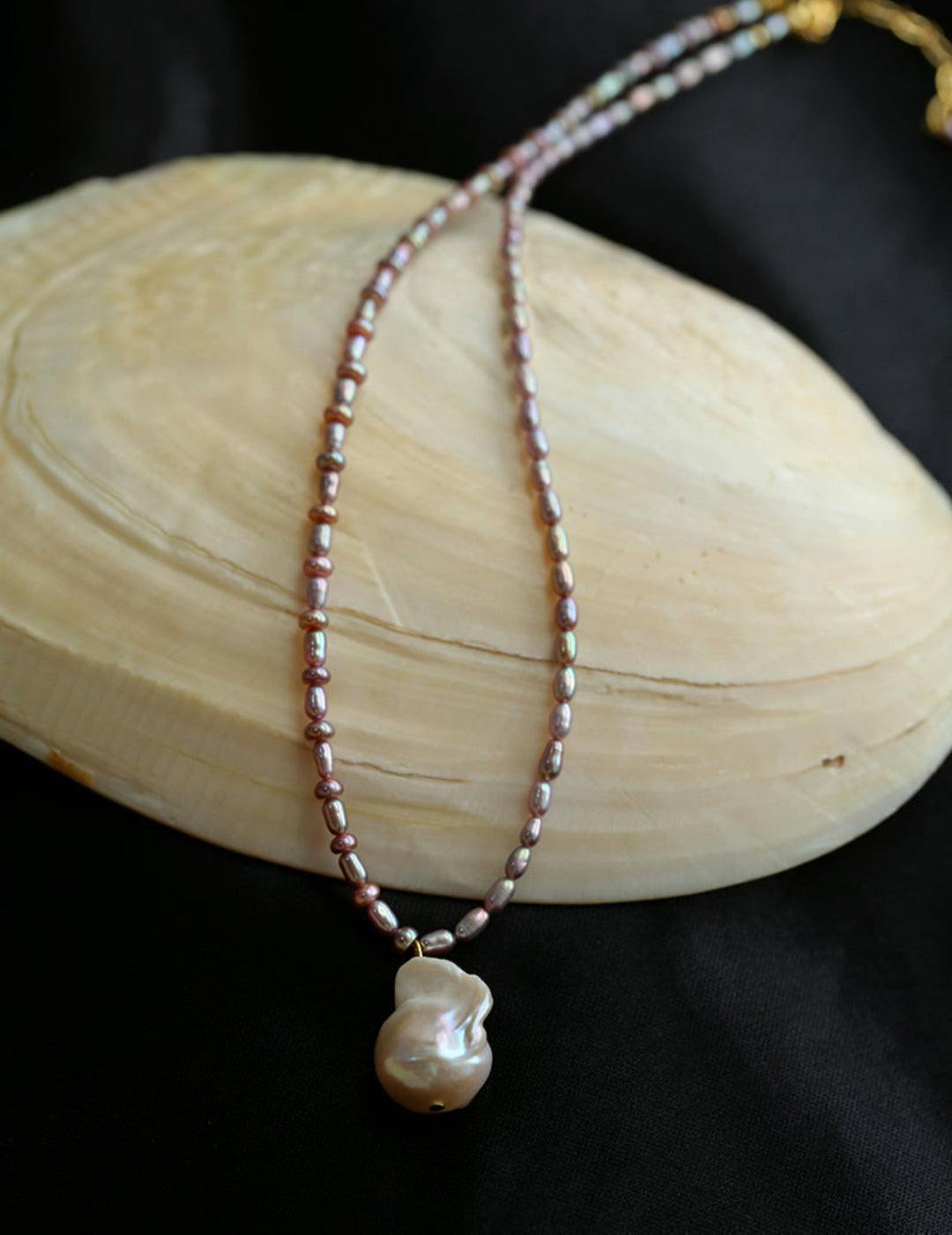 Sea's Embrace Series Baroque Pearl Beaded Necklace - Gembea Jewelry