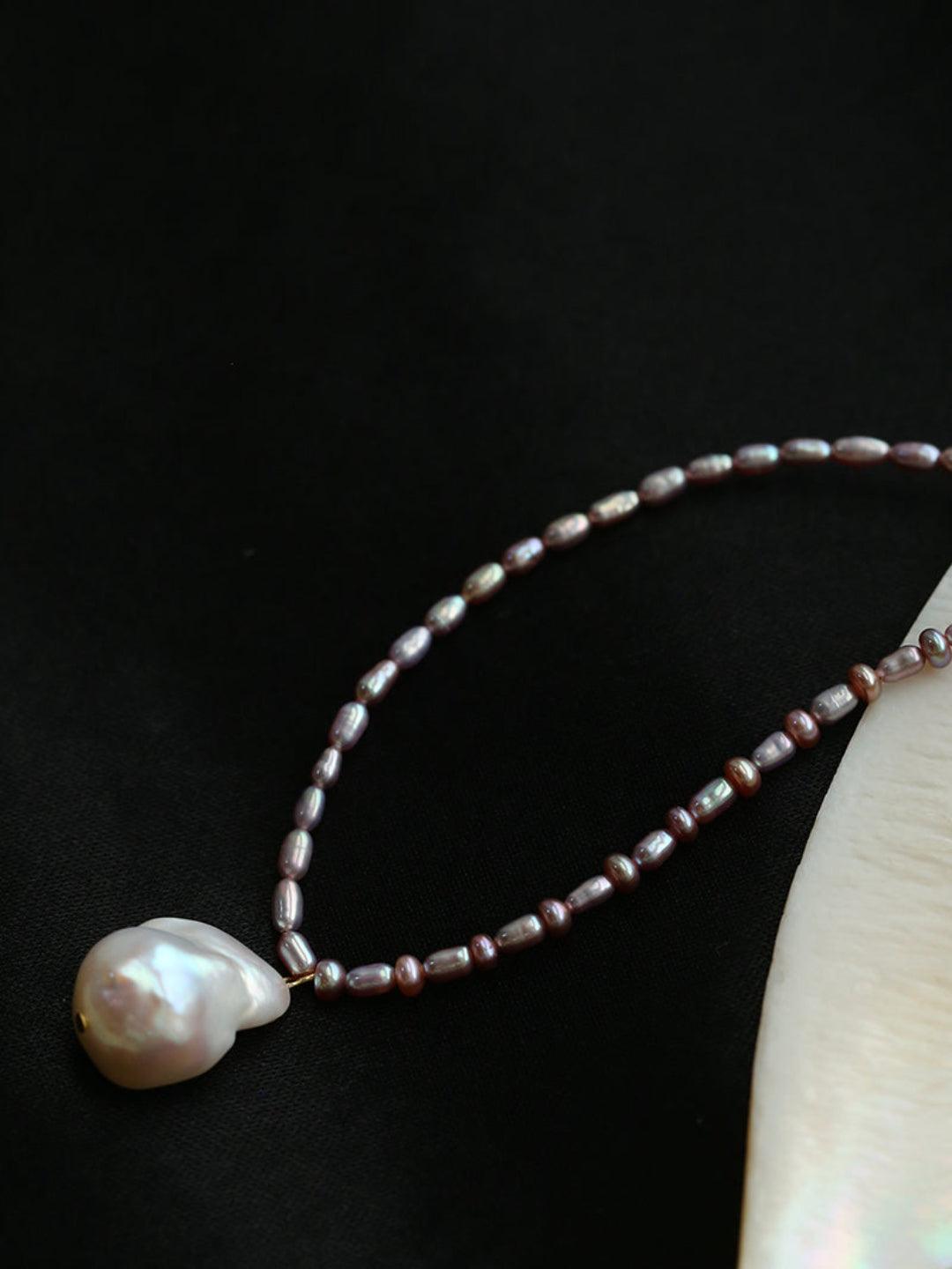 Sea's Embrace Series Baroque Pearl Beaded Necklace - Gembea Jewelry
