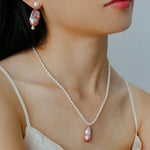 Sea's Embrace Series Baroque Pearl Pendant Necklace - Gembea Jewelry
