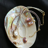 Sea's Embrace Series Baroque Pearl Pendant Necklace - Gembea Jewelry