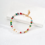 Sea's Embrace Series Colored Stone Pearl Bracelet - Gembea Jewelry