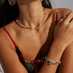 Sea's Embrace Series Colored Stone Pearl Bracelet - Gembea Jewelry