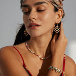 Sea's Embrace Series Colored Stone Pearl Bracelet - Gembea Jewelry