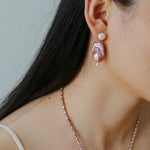 Sea's Embrace Series Colorful Baroque Pearl Earrings - Gembea Jewelry