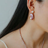 Sea's Embrace Series Colorful Baroque Pearl Earrings - Gembea Jewelry