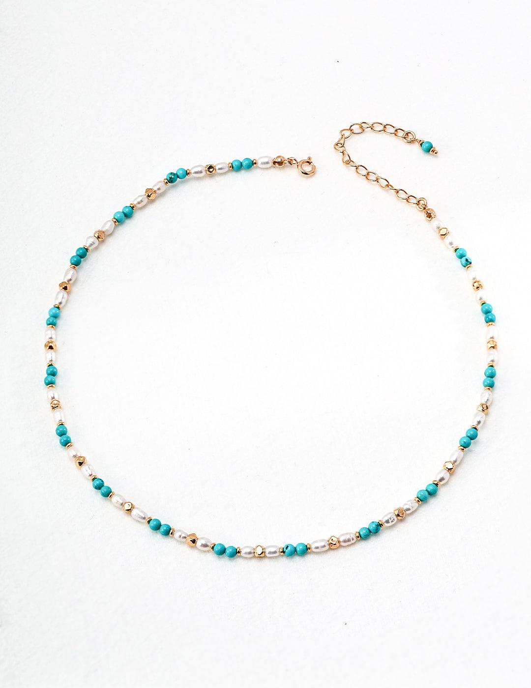 Sea's Embrace Series Turquoise Stone Necklace - Gembea Jewelry