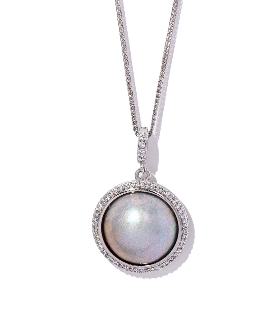 Seawater Mabe Pearl Pendant Necklace gembea jewelry