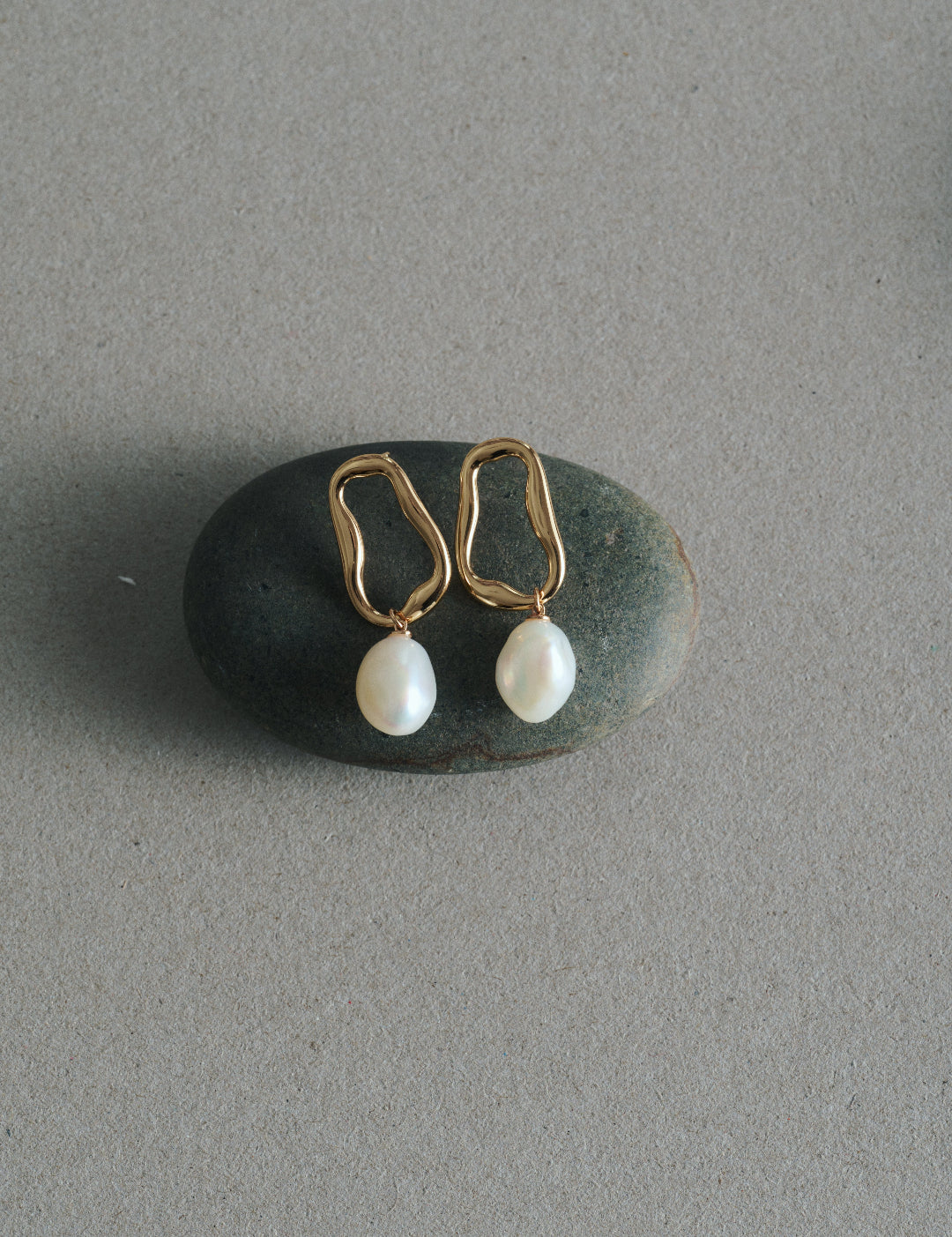 Shaped Baroque Pearl Drop Earrings gembea jewelry