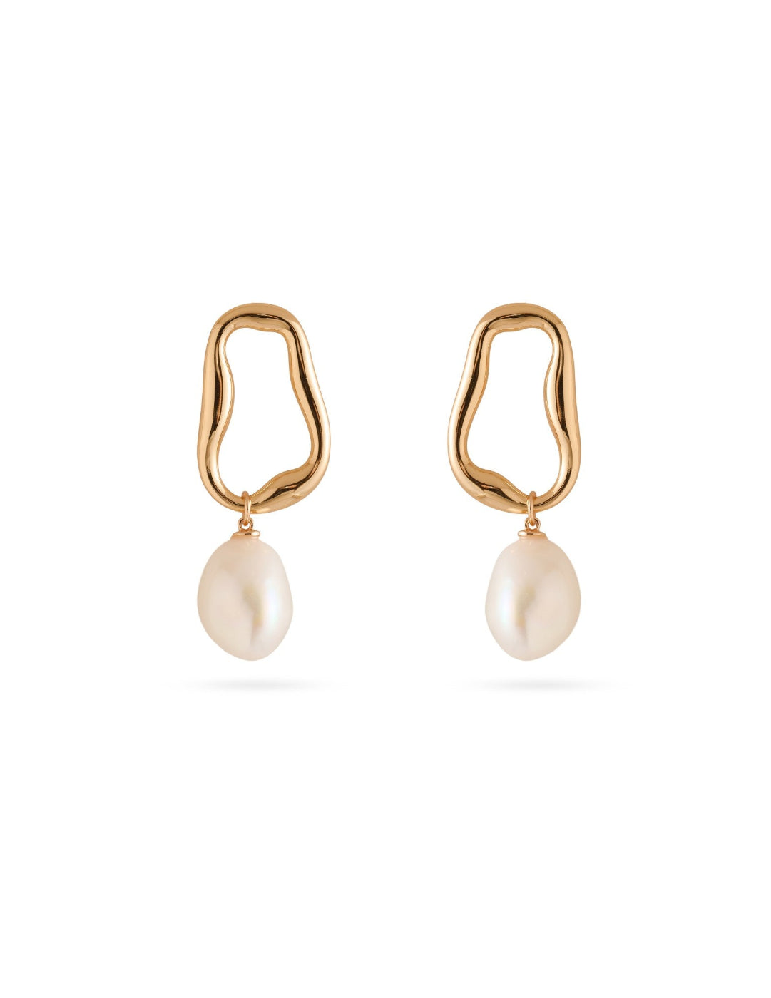 Shaped Baroque Pearl Drop Earrings gembea jewelry