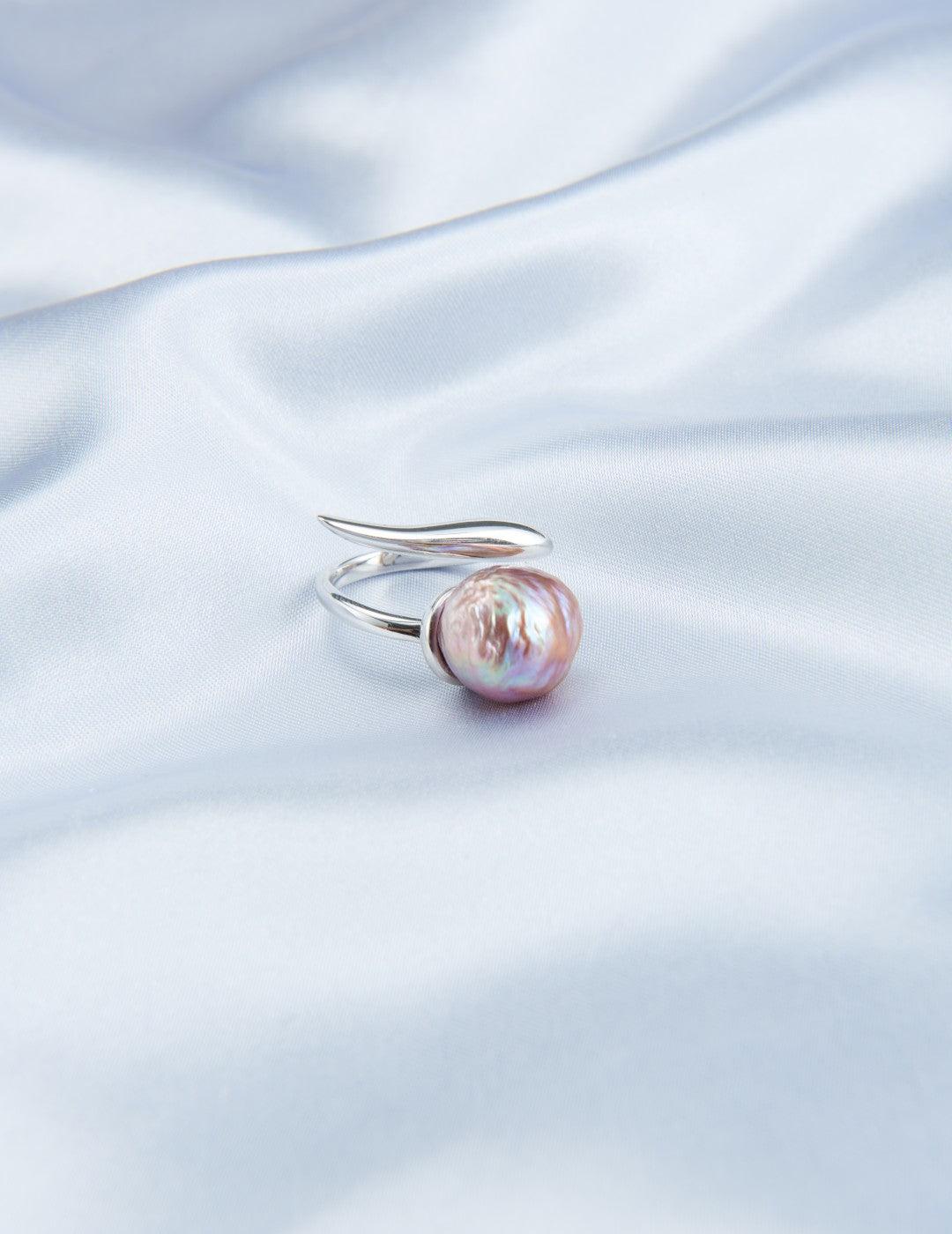 Sharp Knife Shape Colored Large Baroque Pearl Rings - Gembea Jewelry