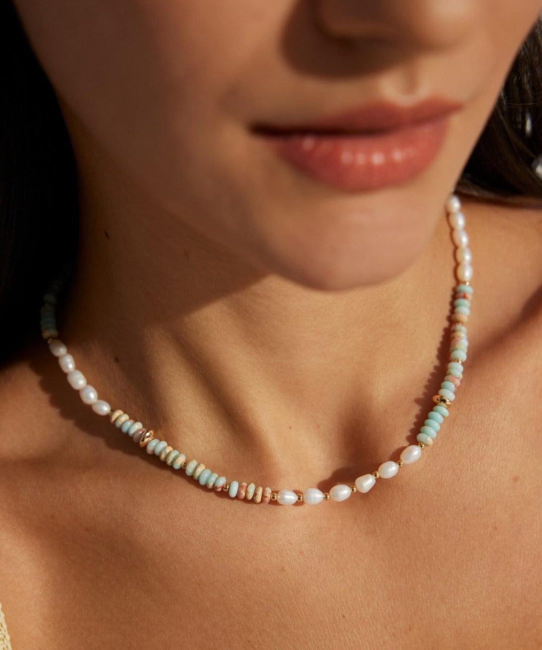 Shoushan Gemstone Bead Necklace - Gembea Jewelry