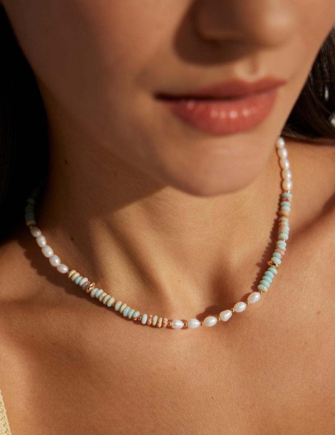 Shoushan Gemstone Bead Necklace - Gembea Jewelry