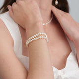 Silent Glow Double Layers Pearl Bracelet gembea jewelry