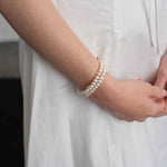 Silent Glow Double Layers Pearl Bracelet gembea jewelry