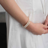 Silent Glow Double Layers Pearl Bracelet gembea jewelry
