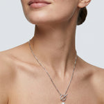 Silver Mist Freshwater Pearl Chain Necklace gembea jewelry