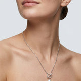 Silver Mist Freshwater Pearl Chain Necklace gembea jewelry