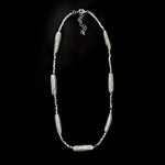 Silver Baroque Toothpick Pearl Necklace gembea jewelry
