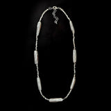 Silver Baroque Toothpick Pearl Necklace gembea jewelry