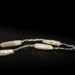 Silver Baroque Toothpick Pearl Necklace gembea jewelry
