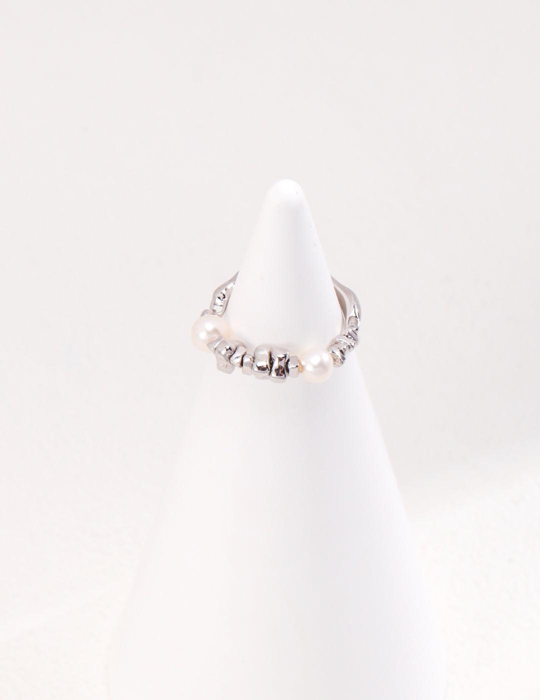 White Natural Freshwater Pearls Rings - Gembea Jewelry