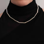 Simple Linea Baroque Pearl Necklace gembea jewelry