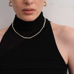 Simple Linea Baroque Pearl Necklace gembea jewelry