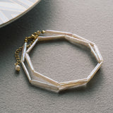 Simple Linea Baroque Pearl Necklace gembea jewelry