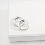 Simple 925 Sterling Silver Small Hoop Earrings - Gembea Jewelry
