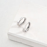 Simple 925 Sterling Silver Small Hoop Earrings - Gembea Jewelry