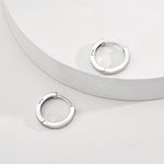 Simple 925 Sterling Silver Small Hoop Earrings - Gembea Jewelry