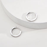 Simple 925 Sterling Silver Small Hoop Earrings - Gembea Jewelry