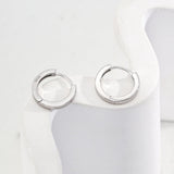 Simple 925 Sterling Silver Small Hoop Earrings - Gembea Jewelry