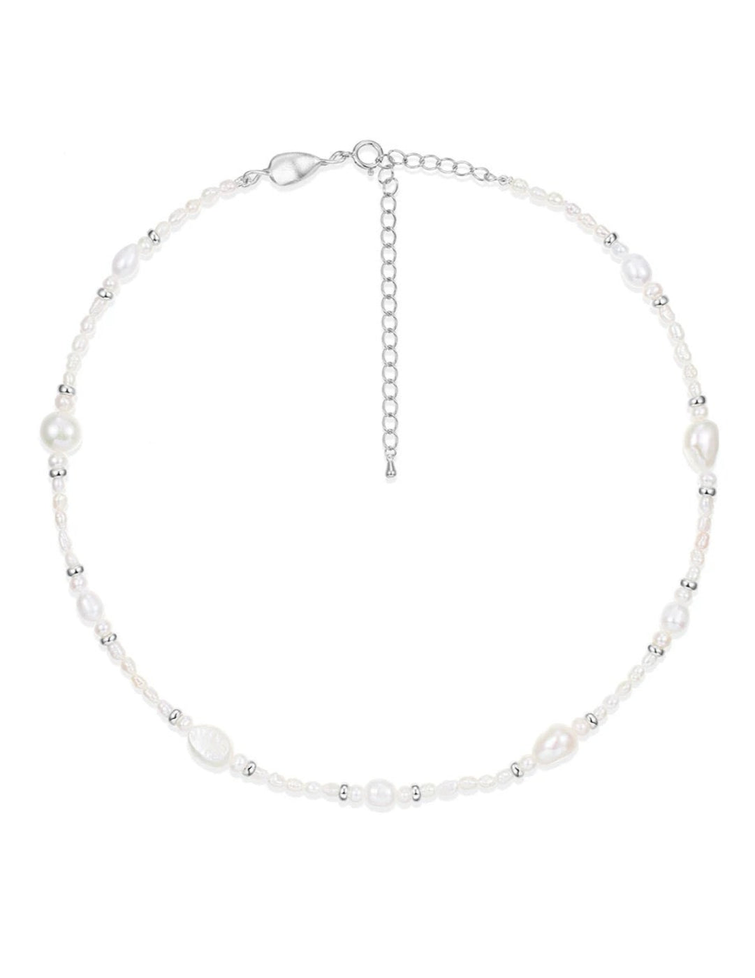 Simple Baroque Freshwater Pearl Necklace gembea jewelry