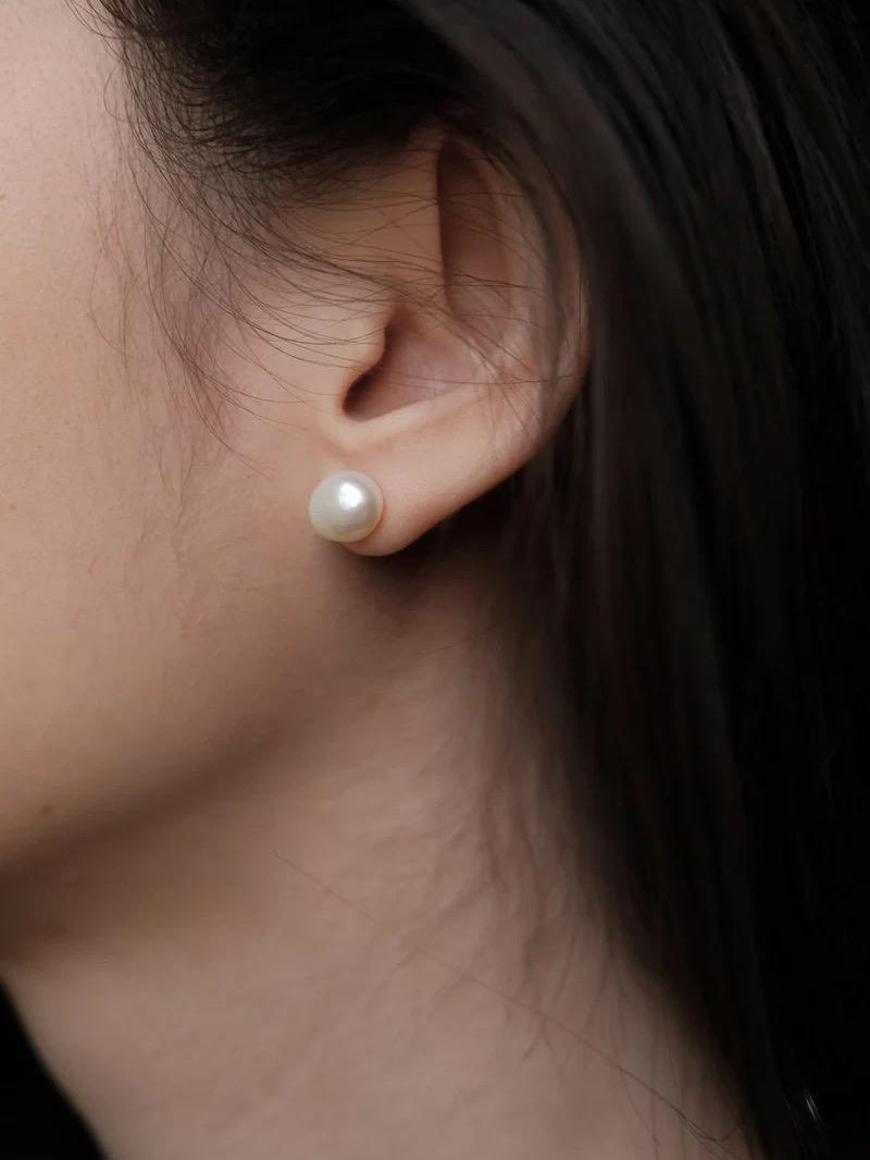 Simple Baroque Pearl Stud Earrings gembea jewelry