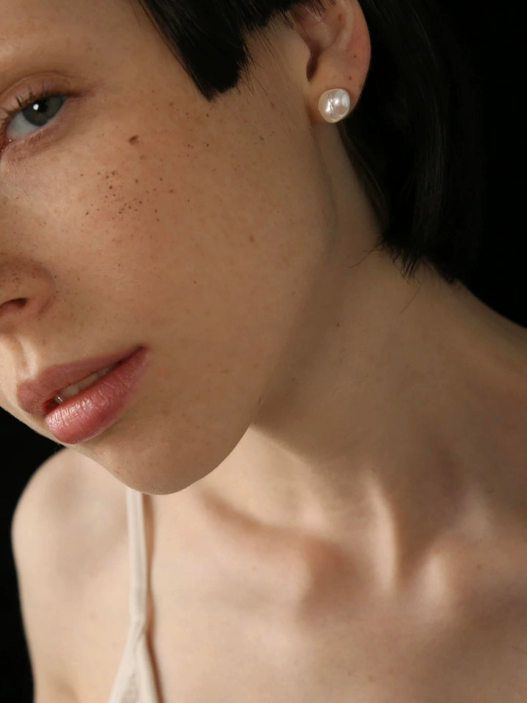 Simple Baroque Pearl Stud Earrings gembea jewelry