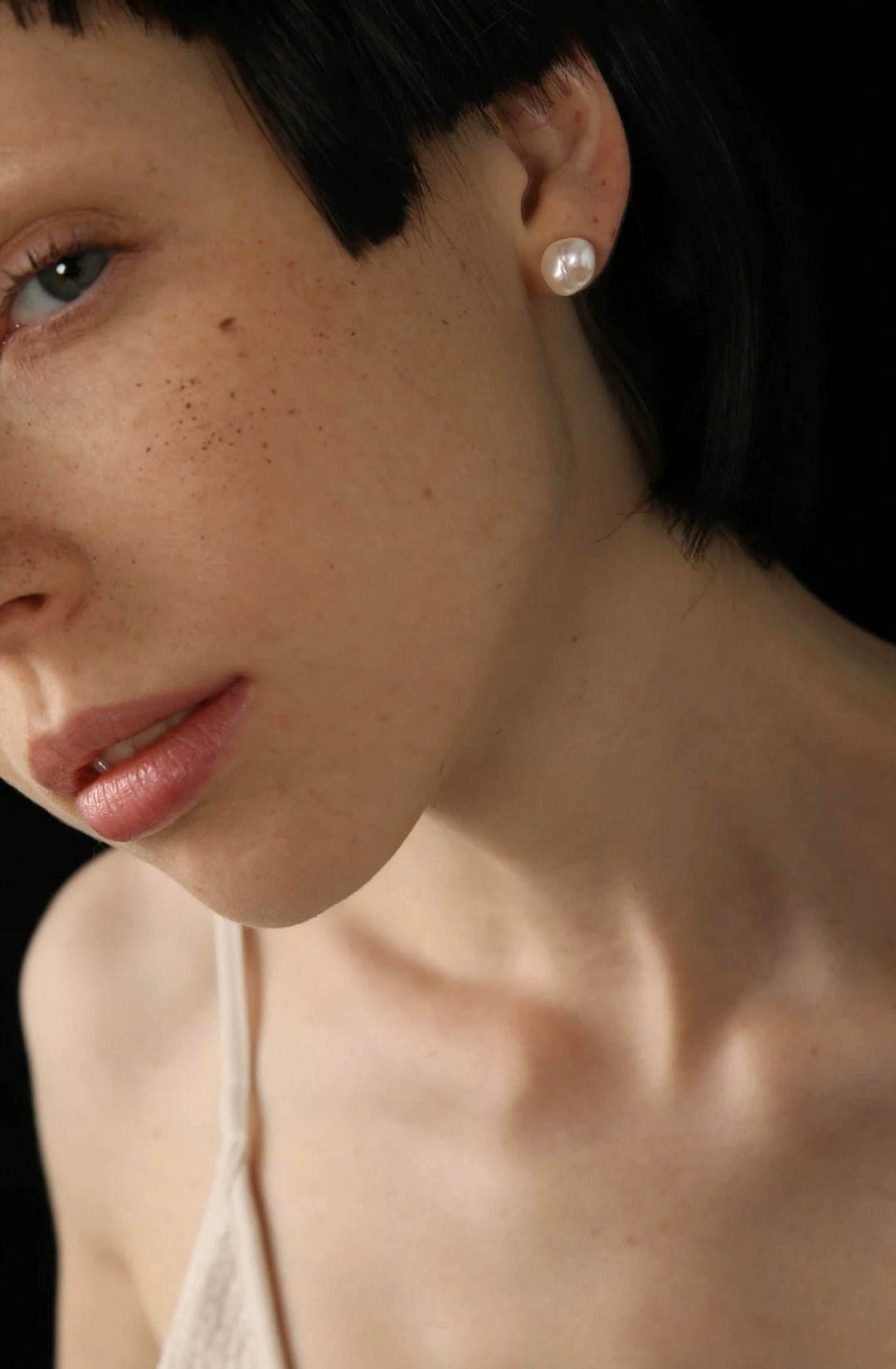Simple Baroque Pearl Stud Earrings gembea jewelry
