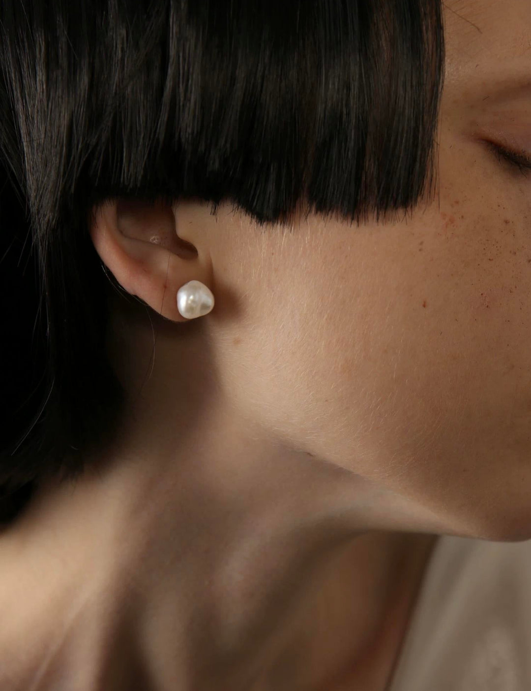 Simple Baroque Pearl Stud Earrings gembea jewelry