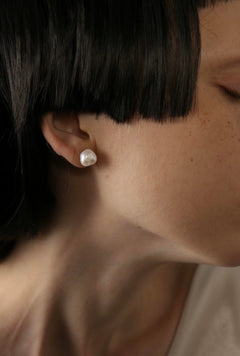 Simple Baroque Pearl Stud Earrings gembea jewelry