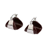 Simple Enamel Glaze Curved Hoop Earrings gembea jewelry