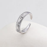 Simple Folded Cross Sterling Silver Ring - Gembea Jewelry