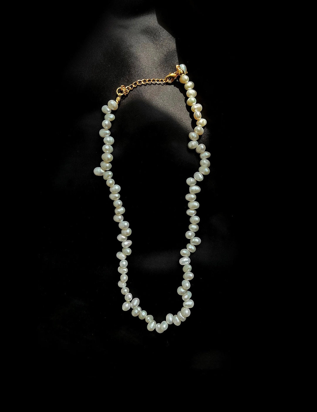 Simple Freshwater Pearl Beaded Necklace gembea jewelry