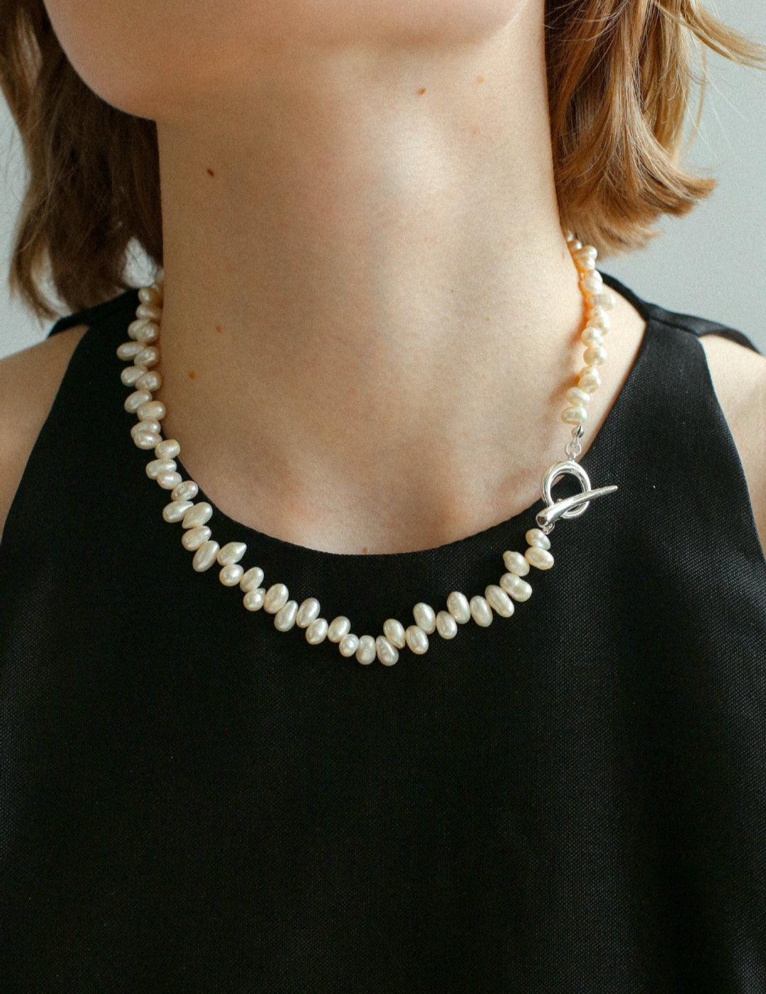 Simple Freshwater Pearl Necklace - Gembea Jewelry
