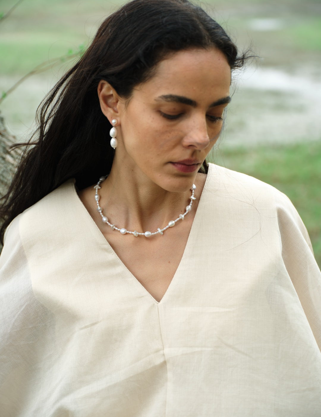 Simple Freshwater Pearl Necklace gembea jewelry