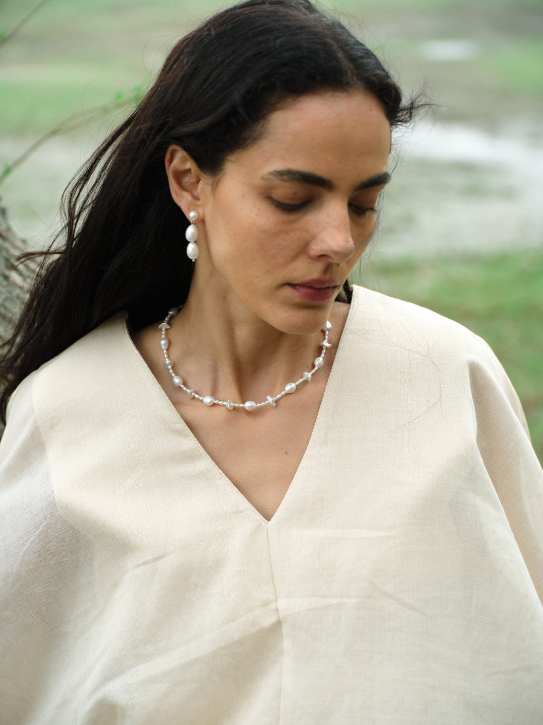 Simple Freshwater Pearl Necklace gembea jewelry