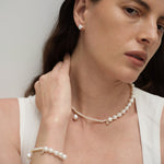 Simple Keshi Baroque Pearl Stud Earrings gembea jewelry